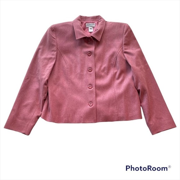 Pendleton Blazer Jacket Pink Size 14 Oversized Wool Barbie Statement colorful - Picture 8 of 10